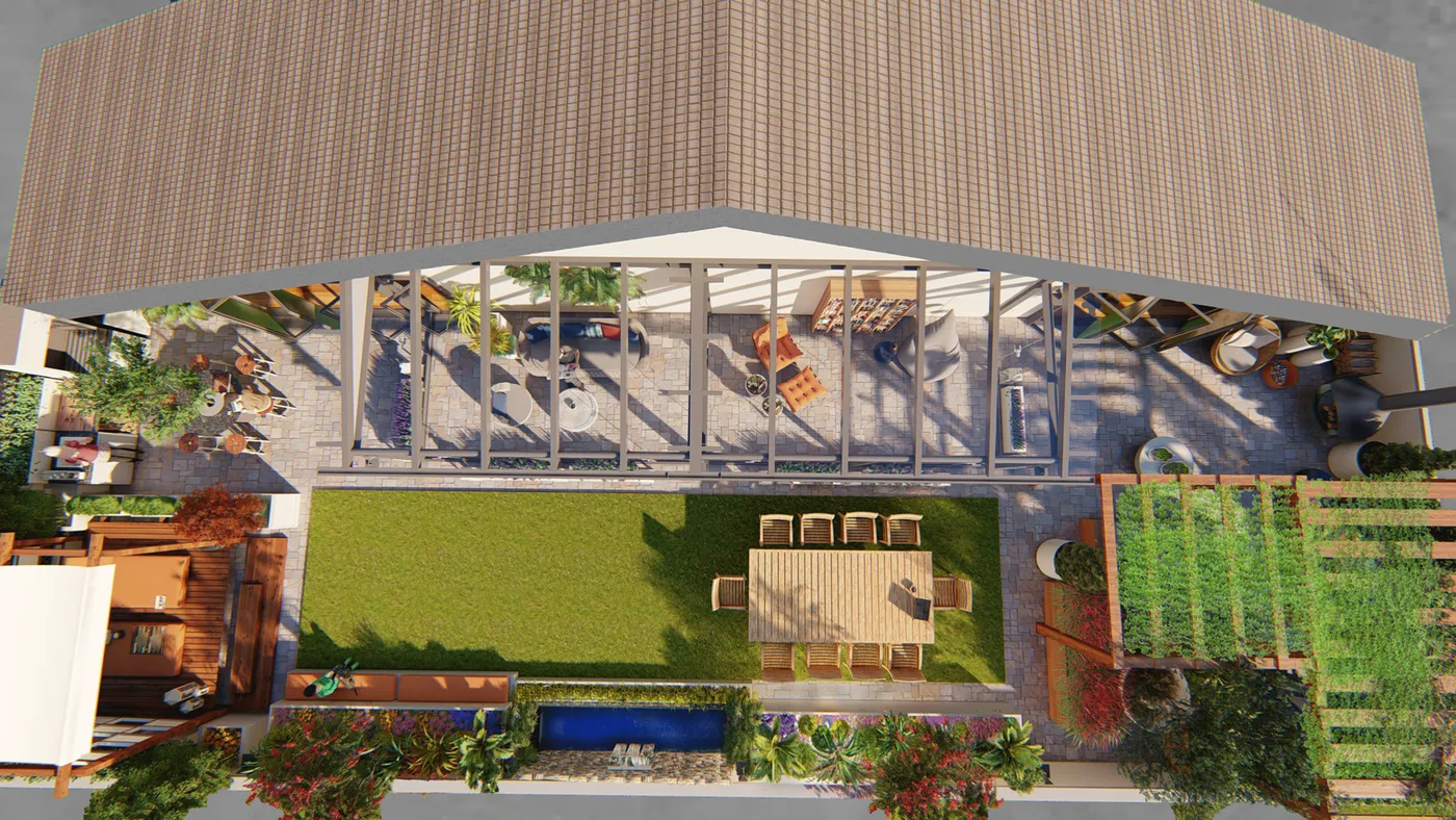 Çatı bahçesi peyzaj tasarımı